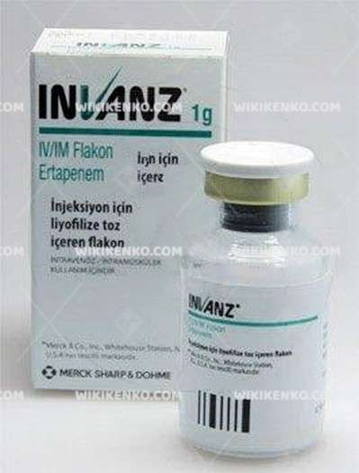 Invanz Im/Iv Injection Icin Liyofilize Powder Iceren Vial