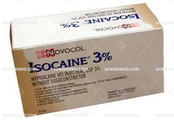 Isocaine %3 Injection Solution Iceren Karpul