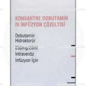 Konsantre Dobutamin Iv Infusion Solution Iceren Vial