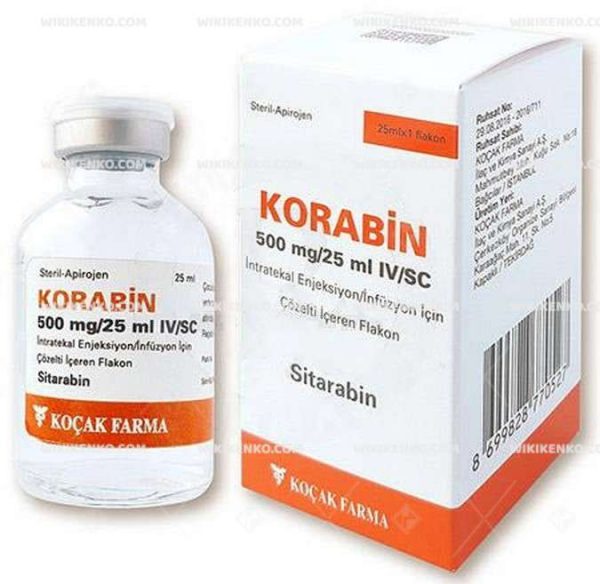 Korabin Iv/Sc Intratekal Injection/Infusion Icin Coz. Iceren Vial 500 Mg/2Ml