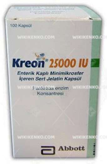 Kreon Enterik Coated Minimikrosfer Iceren Sert Gelatin Capsule 300 Mg (25000Iu)