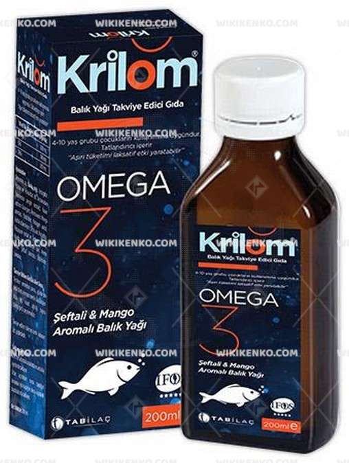 Krilom Fish Oil Takviye Edici Gida (Mango Ve Seftali Aromali)