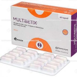 Multibetix Alfa – Lipoik Asit, Dha, Lutein, 12 Vitamin Ve 6 Mineral Iceren Capsule Takviye Edici Gida