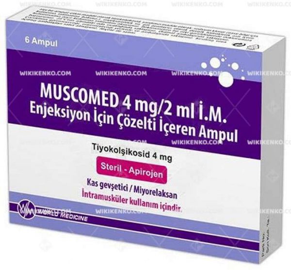 Muscomed I.M. Injection Icin Solution Iceren Ampul