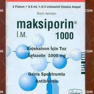 Maksiporin Im Injection Powder Iceren Vial 1000 Mg