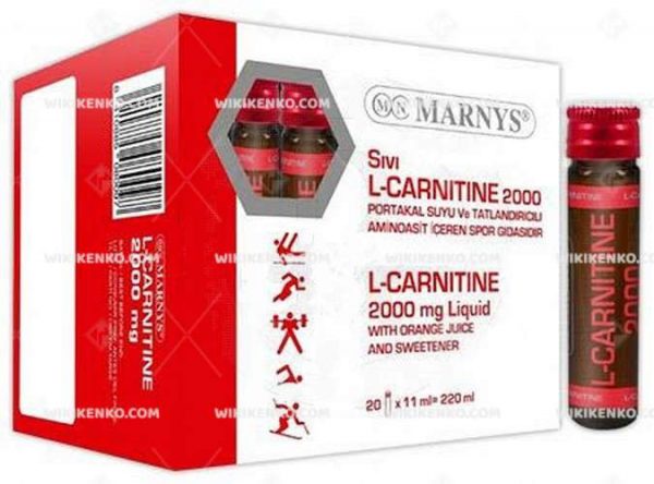 Marnys L - Carnitine L - Karnitin Iceren Portakal Aromali Takviye Edici Gida