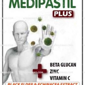 Medipastil Plus Sekersiz Beta Glukan Cinko - Vitamin C Iceren Pastil