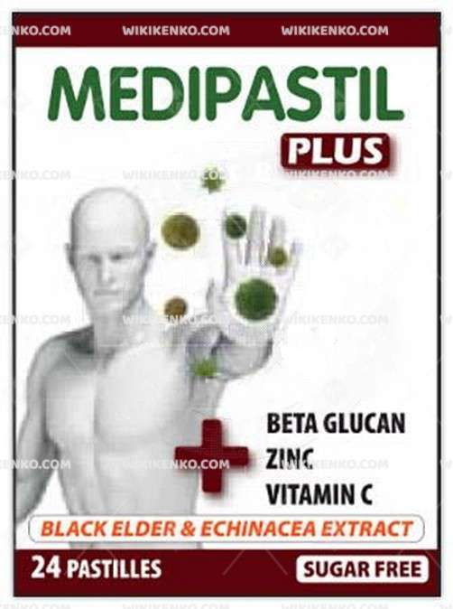 Medipastil Plus Sekersiz Beta Glukan Cinko - Vitamin C Iceren Pastil