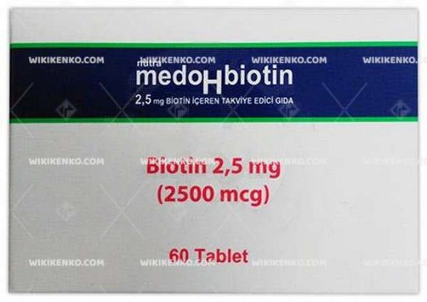 Nutra Medohbiotin Biotin Iceren Takviye Edici Gida 2.5 Mg