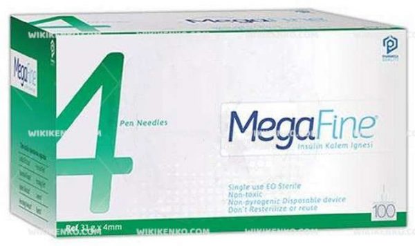 Megafine Insulin Kalem Needle 4Mm