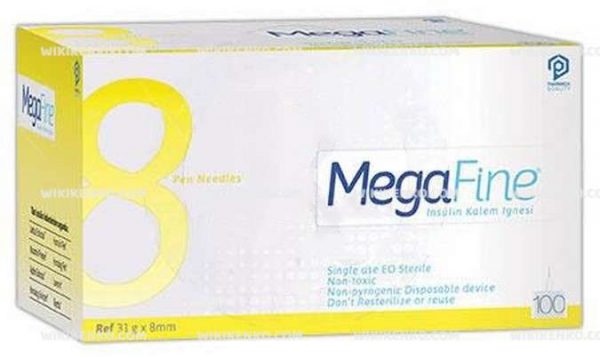 Megafine Insulin Kalem Needle 8Mm