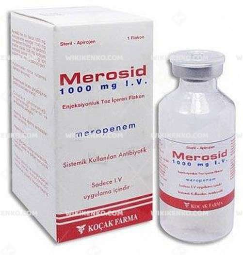 Merosid I.V. Injection Powder Iceren Vial 1000 Mg