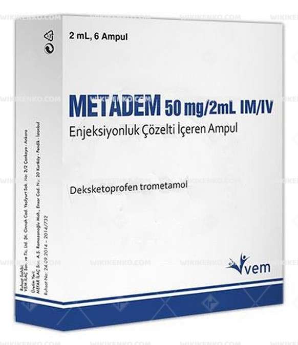 Metadem Im/Iv Injection Solution Iceren Ampul
