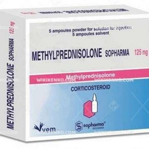 Metilprednisolon Sopharma Enj. Sol. Haz. Icin Lyf. Powder Iceren Amp 125 Mg