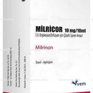 Milricor I.V. Injection/Infusion Icin Solution Iceren Ampul