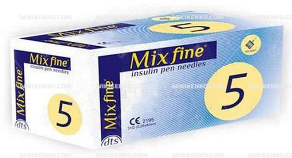 Mixfine Insulin Kalem Needle 5 Mm