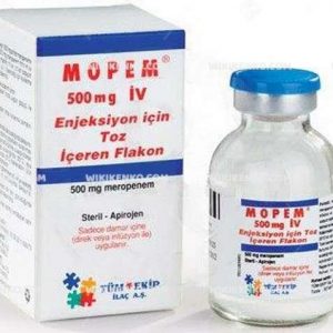 Mopem Iv Injection Icin Powder Iceren Vial 500 Mg