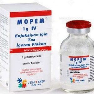 Mopem Iv Injection Icin Powder Iceren Vial 1G