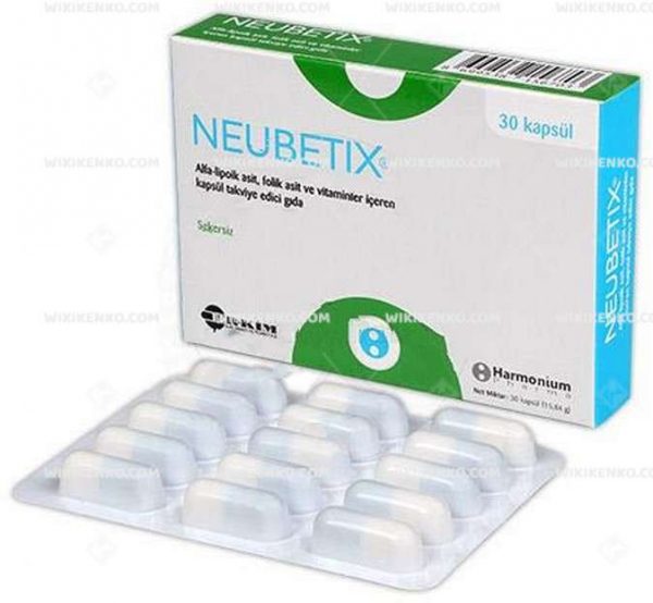 Neubetix Alfa - Lipoik Asit, Folik Asit Ve Vitamins Iceren Capsule Takviye Edici Gida