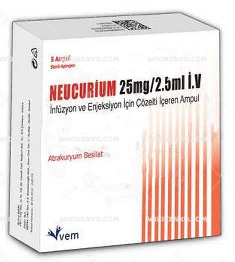 Neucurium I.V. Infusion Ve Injection Icin Solution Iceren Ampul 25 Mg