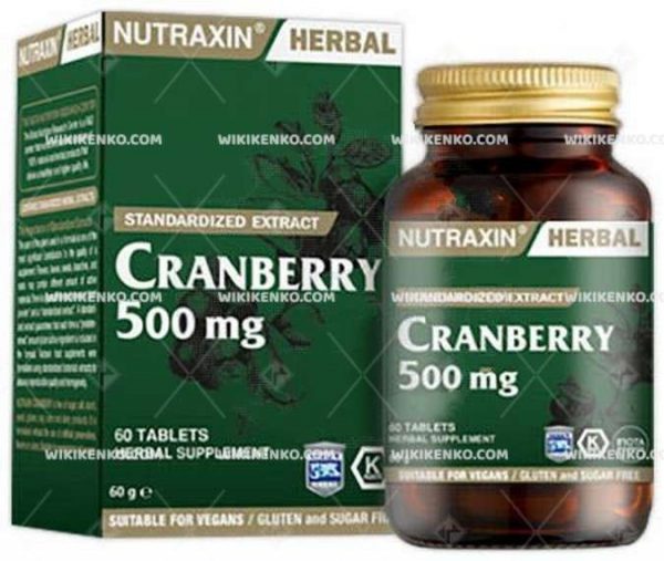 Nutraxin Cranberry Tablet Turna Yemisi Iceren Takviye Edici Gida