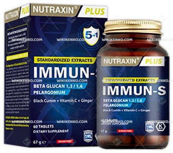 Nutraxin Immun - S Beta Glukan, Afrika Sardunyasi, Corek Otu, Zencefil Ve Vitamin C Iceren Tablet T