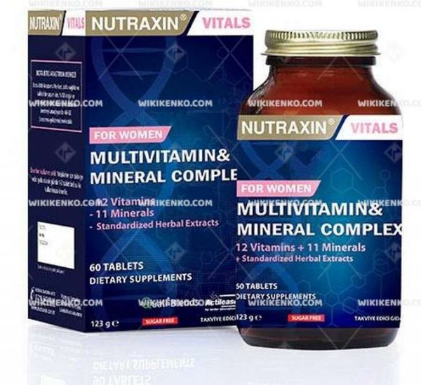 Nutraxin Multivitamin Mineral Kompleksi - Kadinlara Ozel