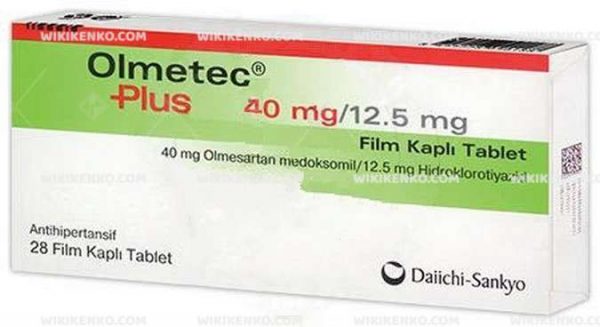 Olmetec Plus Film Coated Tablet 40 Mg/12.5Mg