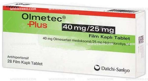 Olmetec Plus Film Coated Tablet 40 Mg/25Mg