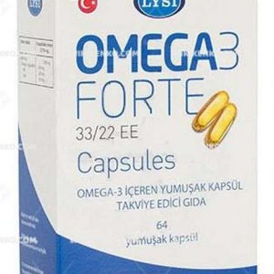 Lysi Omega 3 Forte 33/22 Ee Omega – 3 Iceren Soft Capsule Takviye Edici Gida