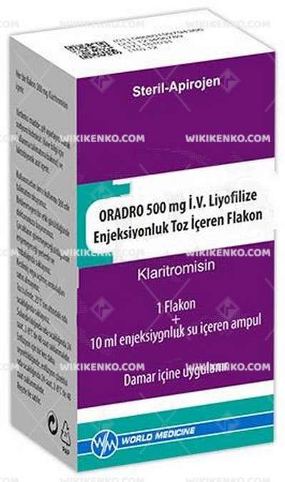 Oradro I.V. Liyofilize Injection Powder Iceren Vial