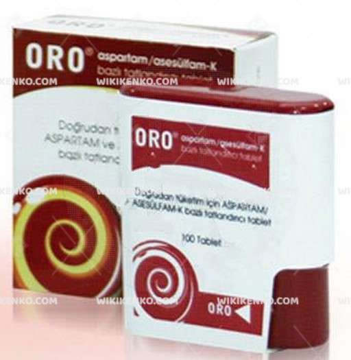 Oro Aspartam/Asesulfam - K Efervesan Tablet
