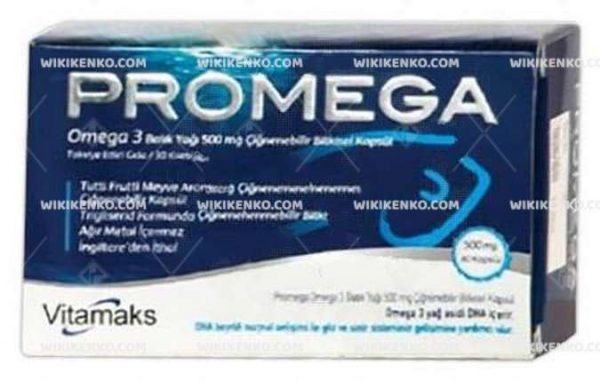 Promega Omega 3 Fish Oil Chewable Bitkisel Capsule Takviye Edici Gida