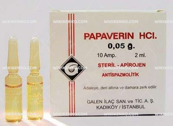 Papaverin Hcl Ampul - Galen 50 Mg/2Ml