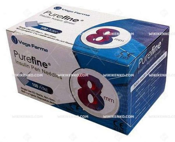 Pure Fine Insulin Kalem Needle Ucu 8 Mm (31G)