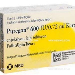 Puregon S.C. Injection Icin Solution Iceren Kartus   600 Iu/0.36Ml