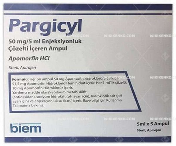 Pargicyl Injection Solution Iceren Ampul 50 Mg/5Ml