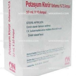 Potasyum Klorur Onfarma Ampul