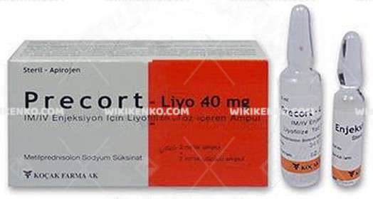 Precort-Liyo I.M./I.V. Injection Icin Liyofilize Powder Iceren Amp. 40 Mg