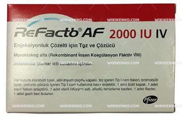 Refacto Af Iv Injection Solution Icin Powder Ve Cozucu 2000 Iu