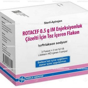 Rotacef Im Injection Solution Icin Powder Iceren Vial 0.5 G