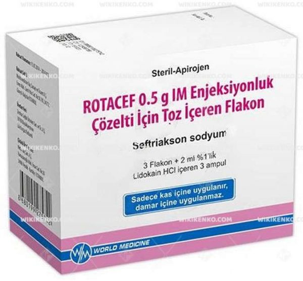 Rotacef Im Injection Solution Icin Powder Iceren Vial 0.5 G