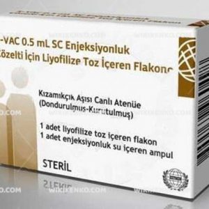 R – Vac Injection Solution Icin Liyofilize Powder Iceren Vial