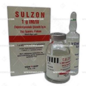 Sulzon Im/Iv Injection Solution Icin Powder Iceren Vial 1000 Mg/1000Mg