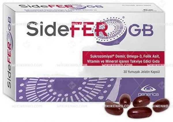 Sidefer Gb Sukrozomiyal Demir, Omega - 3, Folik Asit, Vitamin Ve Mineral Iceren Takviye Edici Gida