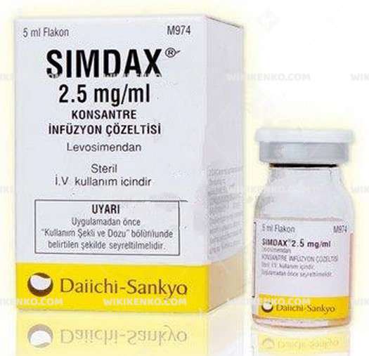 Simdax Iv Infusion Icin Konsantre Solution Iceren Vial