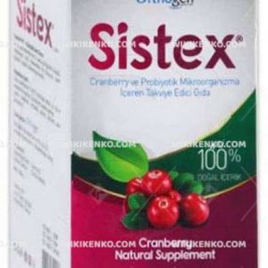 Sistex Cranberry Ve Probiyotik Mikroorganizma Iceren Takviye Edici Gida