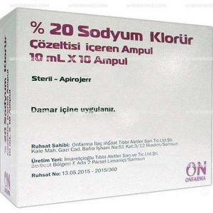 Sodyum Klorur Onfarma %20 Solution Iceren Ampul