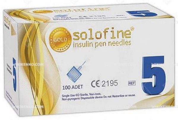 Solofine Insulin Kalem Needle 5 Mm (31G)