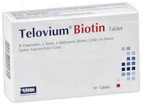 Telovium Biotin B Vitaminsi, L - Sistin, L - Metiyonin, Biotin, Cinko Ve Demir Iceren Teg